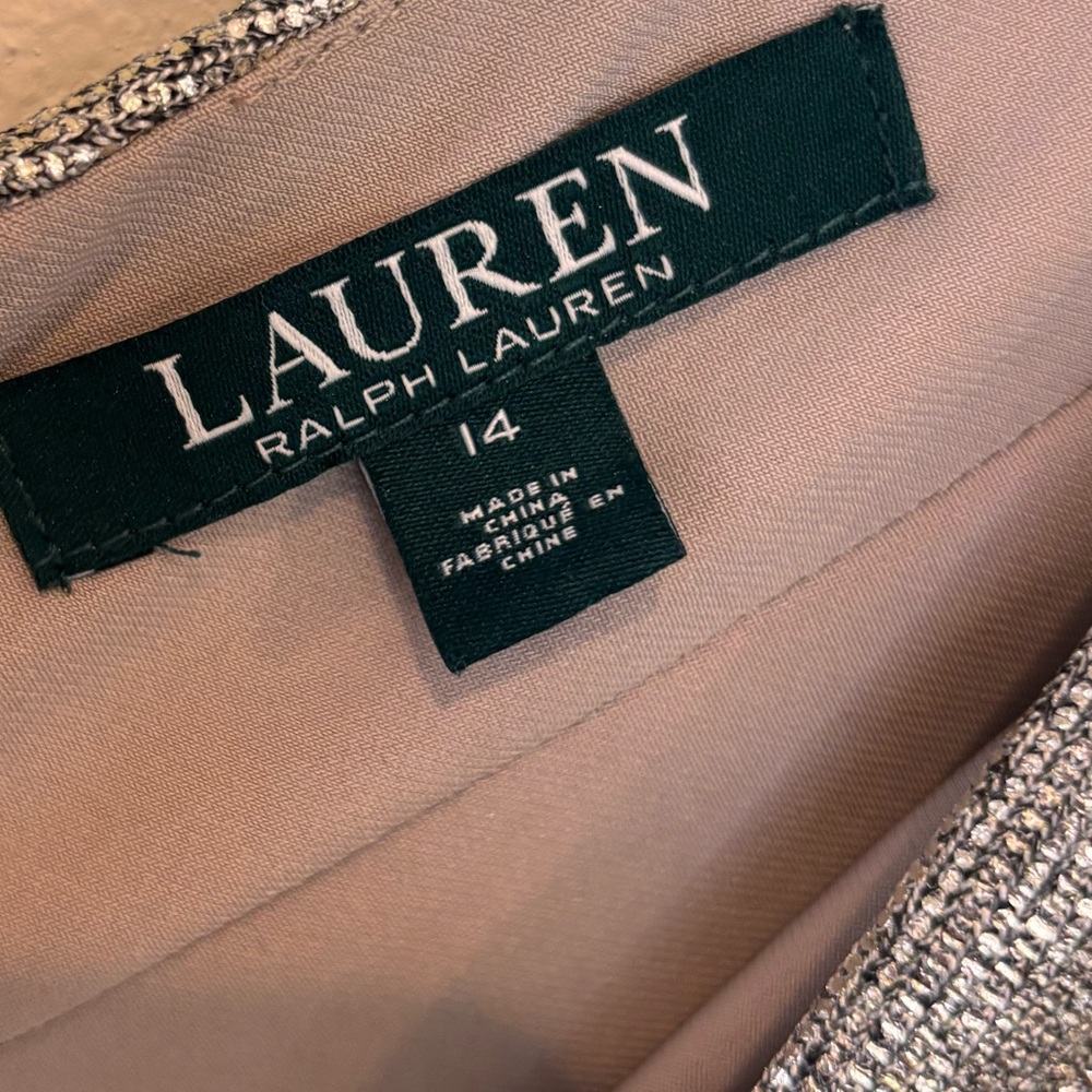 Lauren Ralph Lauren Metallic Silver Draped V Neck Maxi Gown Ruched Bodycon 14 - Picture 7 of 9